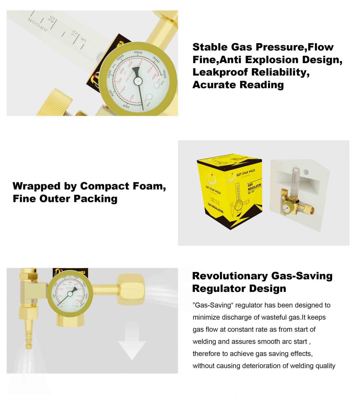 Get Star Weld Argon Regulator GS-191